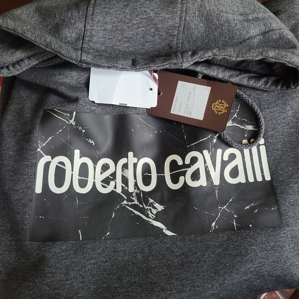 Roberto Cavalli Logo Hoodie NWT